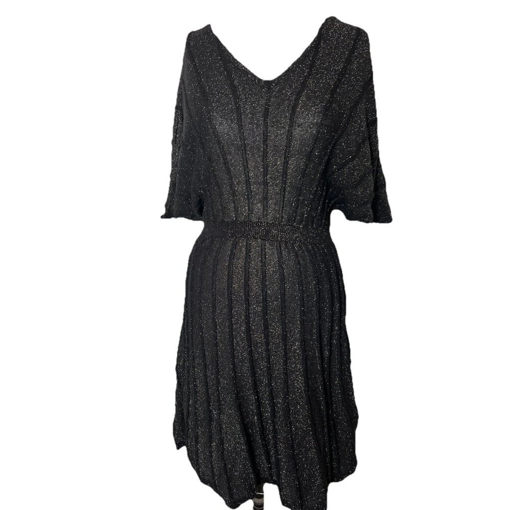 Knitted & Knotted By‎ Anthropologie Gallivant Metallic Sweater Dress Size Medium